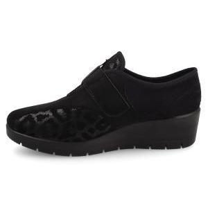 Scarpe donna  in microfibra elastica nero