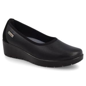 Scarpe chiuse da donna in microfibra elastica  nero