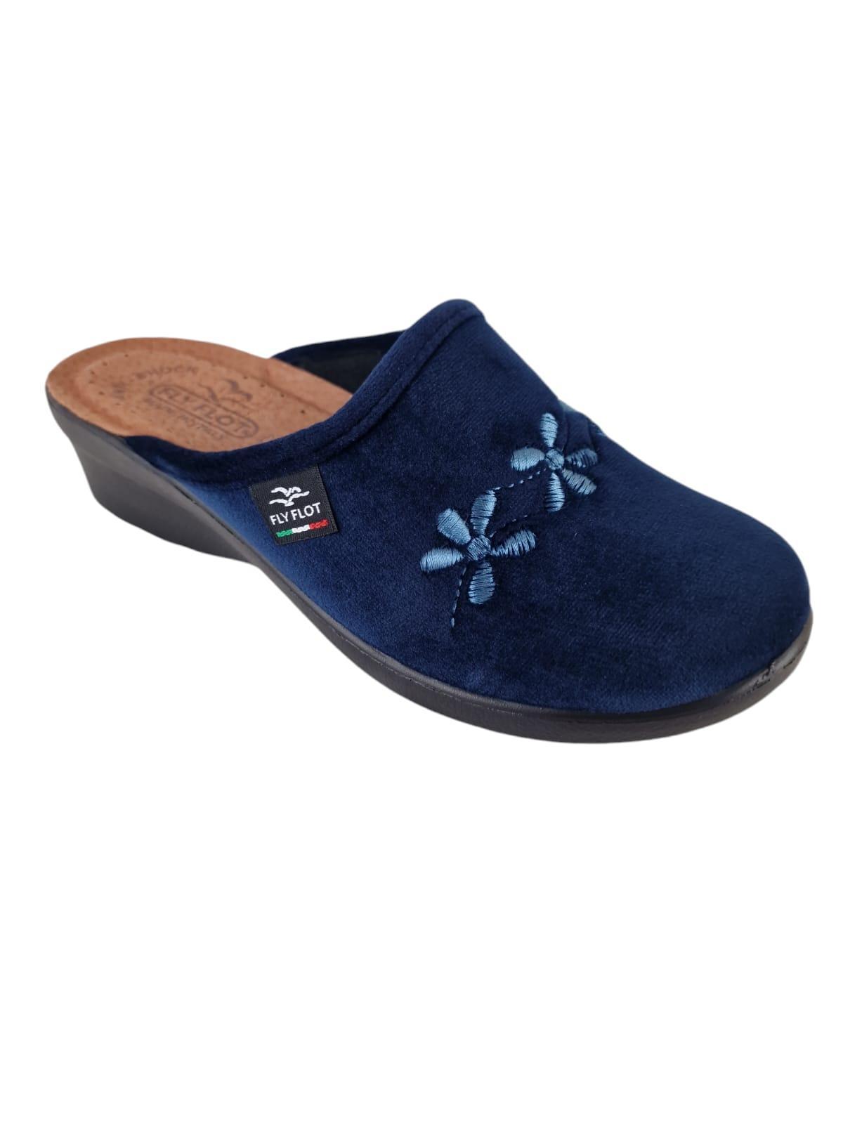 Pantofole da donna Fly Flot scamosciate blu