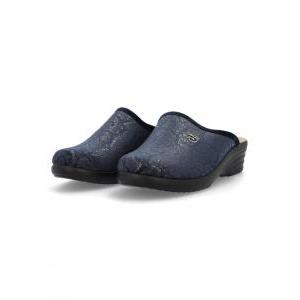 Pantofole donna laminate  blu