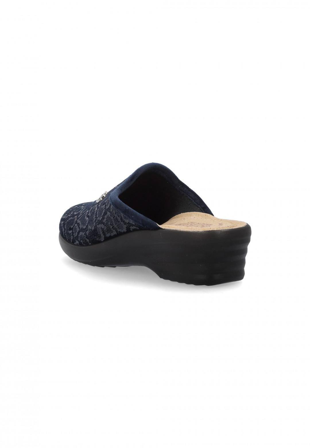 Pantofole donna laminate Fly Flot blu