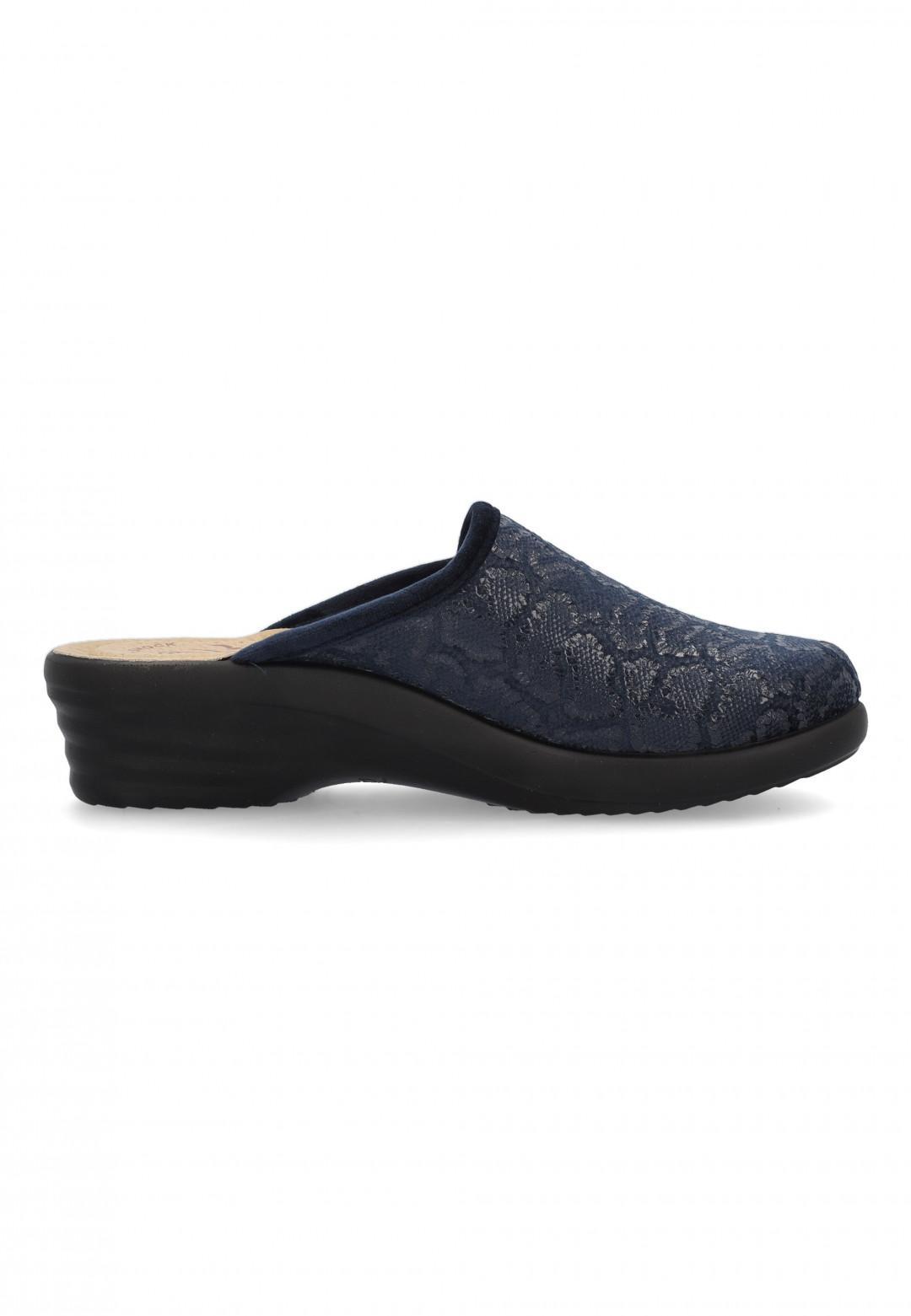 Pantofole donna laminate Fly Flot blu