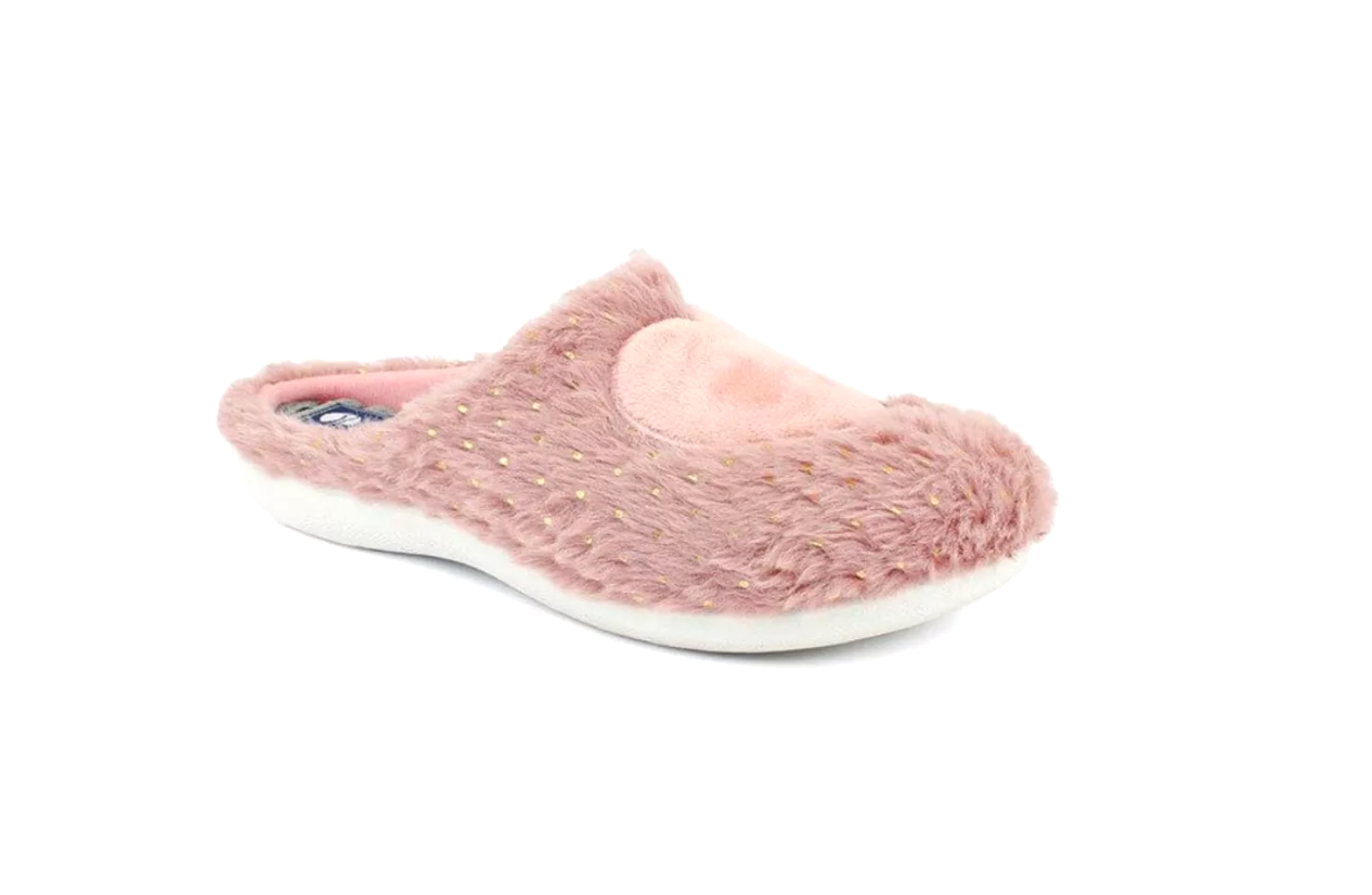 Pantofole donna con pelliccia Inblu rosa