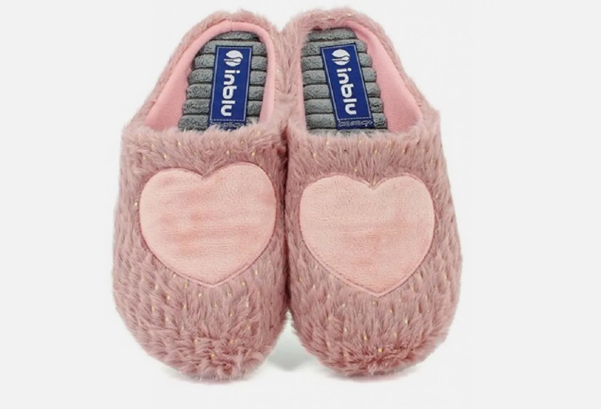 Pantofole donna con pelliccia Inblu rosa