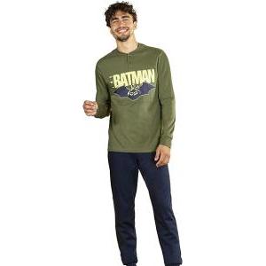 Pigiama in cotone jersey da uomo batman verde