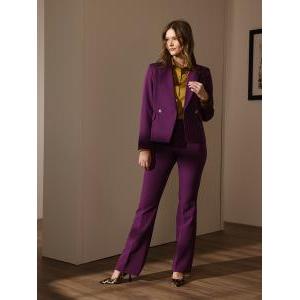 Tailleur clic cady 2 bottoni gioiello giacca e pant viola