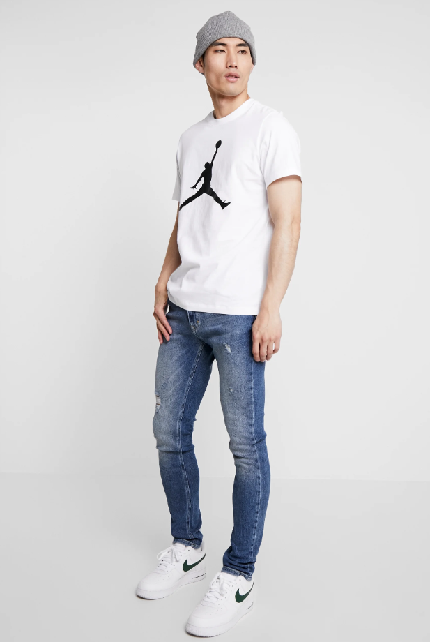 T-shirt in cotone da uomo Jordan bianco