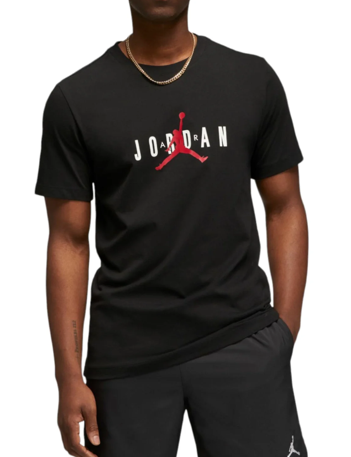 T-shirt in cotone da uomo Jordan nero