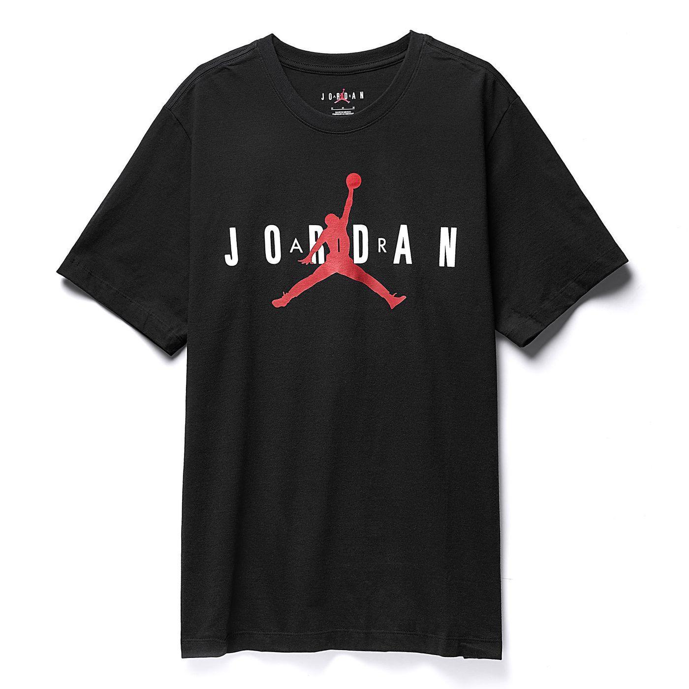 T-shirt uomo mezza manica Jordan nero