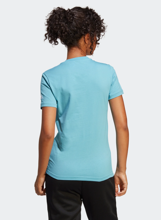 T-shirt in cotone donna Adidas celeste