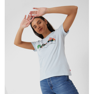 T-shirt mezza manica donna  stampa arcobaleno