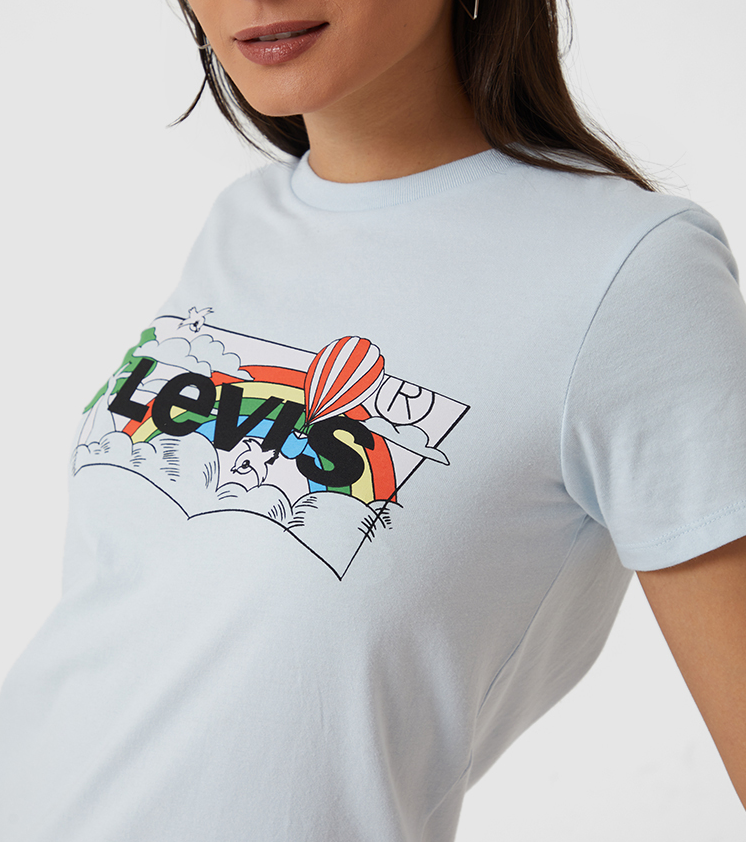 T-shirt mezza manica donna Levi's stampa arcobaleno