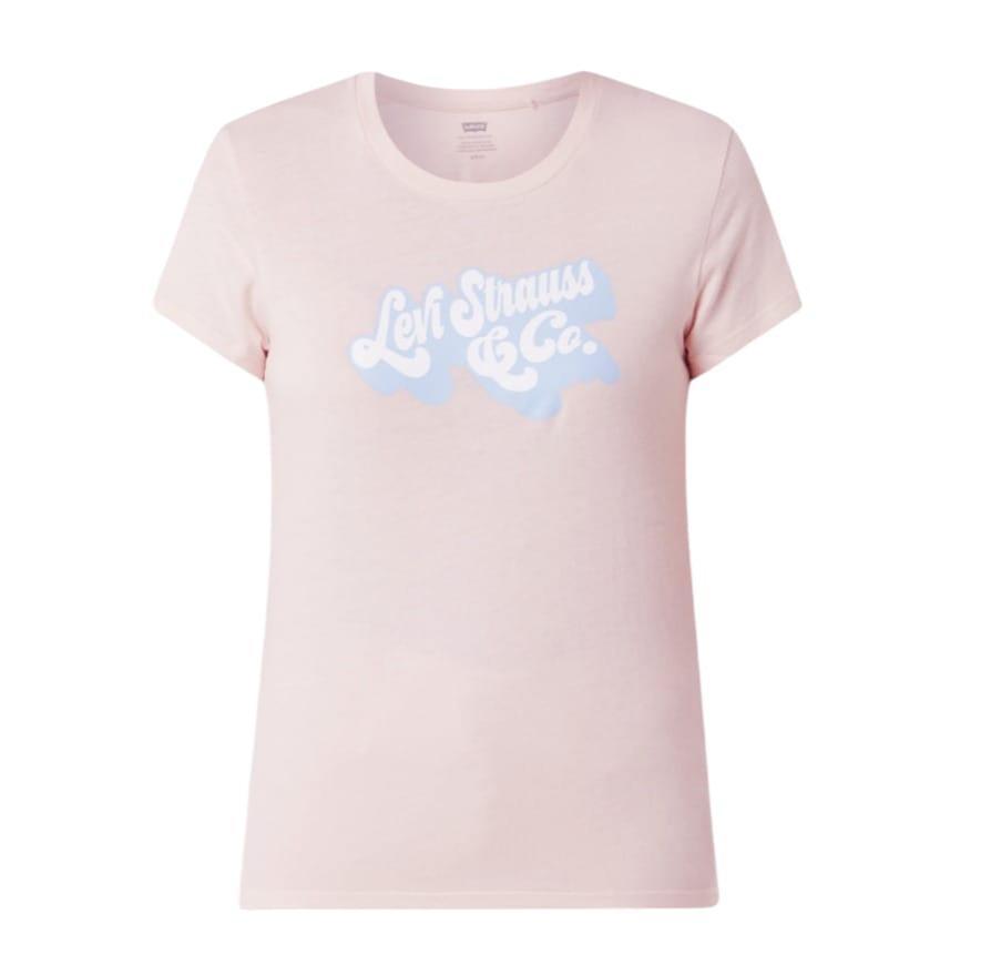 T-shirt donna in cotone Levi's rosa