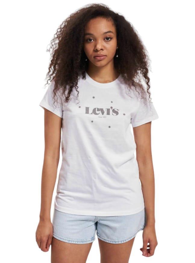 T-shirt mezza manica donna Levi's bianca