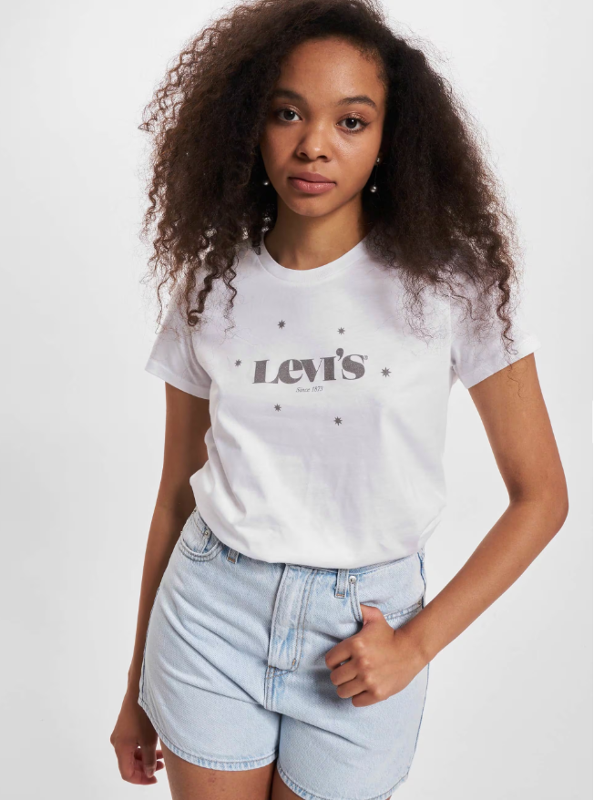 T-shirt mezza manica donna Levi's bianca