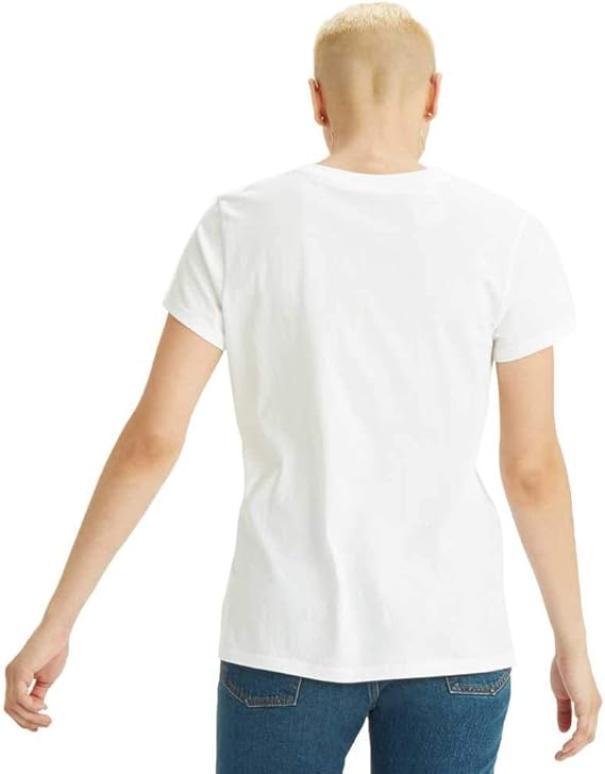 T-shirt da donna in cotone Levi's bianco