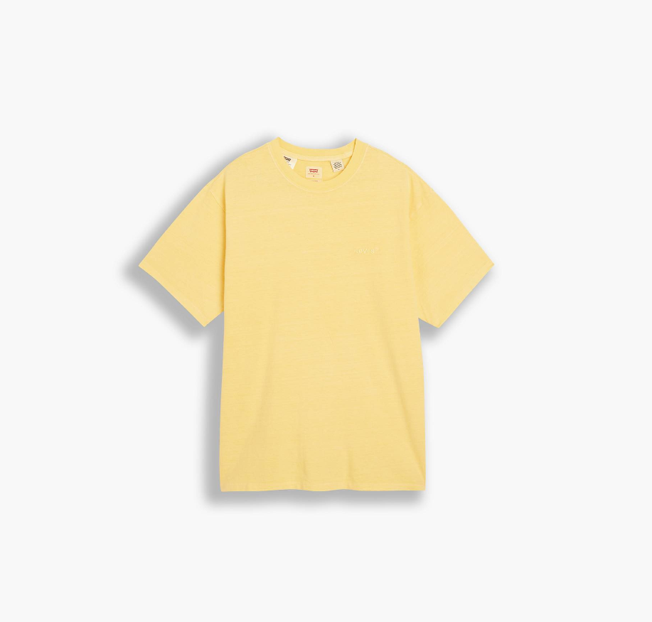 T-shirt mezza manica da uomo in cotone Levi's giallo