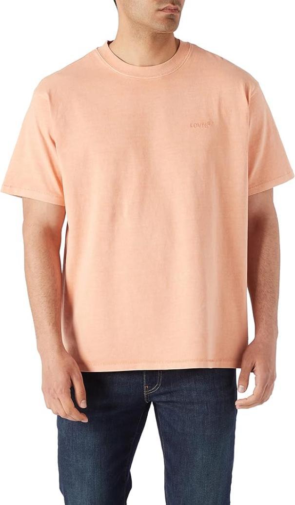 T-shirt mezza manica da uomo in cotone Levi's rosa