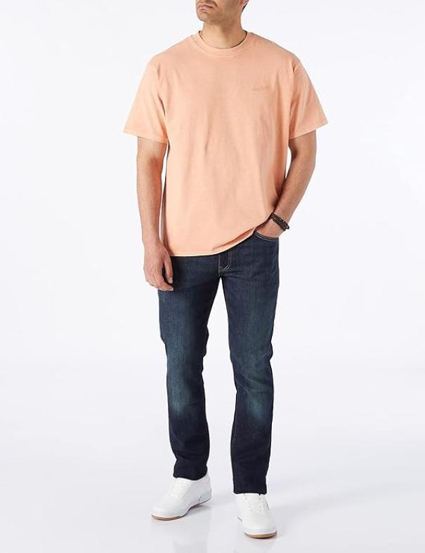 T-shirt mezza manica da uomo in cotone Levi's rosa