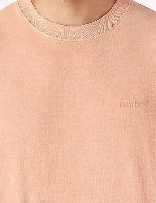 T-shirt mezza manica da uomo in cotone Levi's rosa