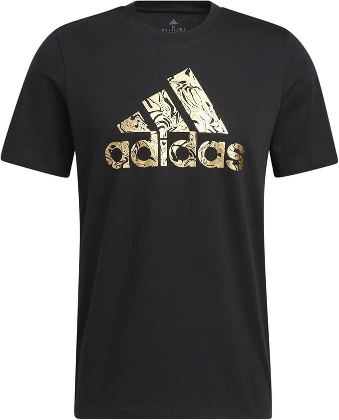 T-shirt mezza manica uomo Adidas logo oro