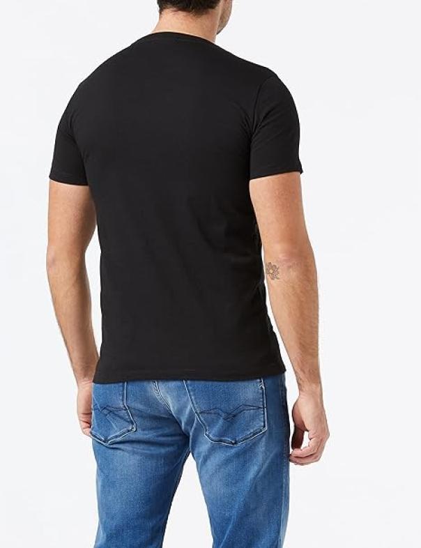 T-shirt mezza manica uomo Replay nero