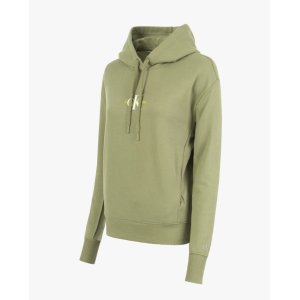 Felpa con cappuccio cotone jersey  donna verde oliva