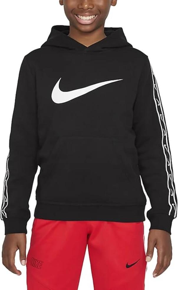 Felpa con cappuccio da bambino Nike nero