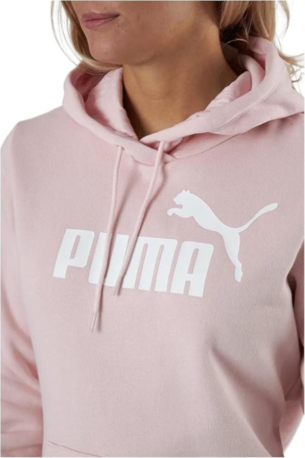 Felpa donna con cappuccio Puma rosa