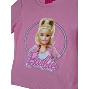 Maglia manica lunga in cotone interlock barbie da bambina