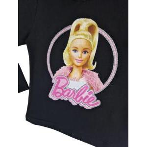 Maglia manica lunga in cotone interlock barbie da bambina