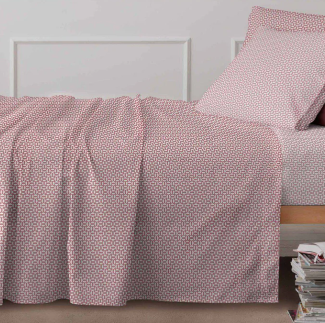 Completo letto 1 piazza e mezzo Linea Oro Lay rosa