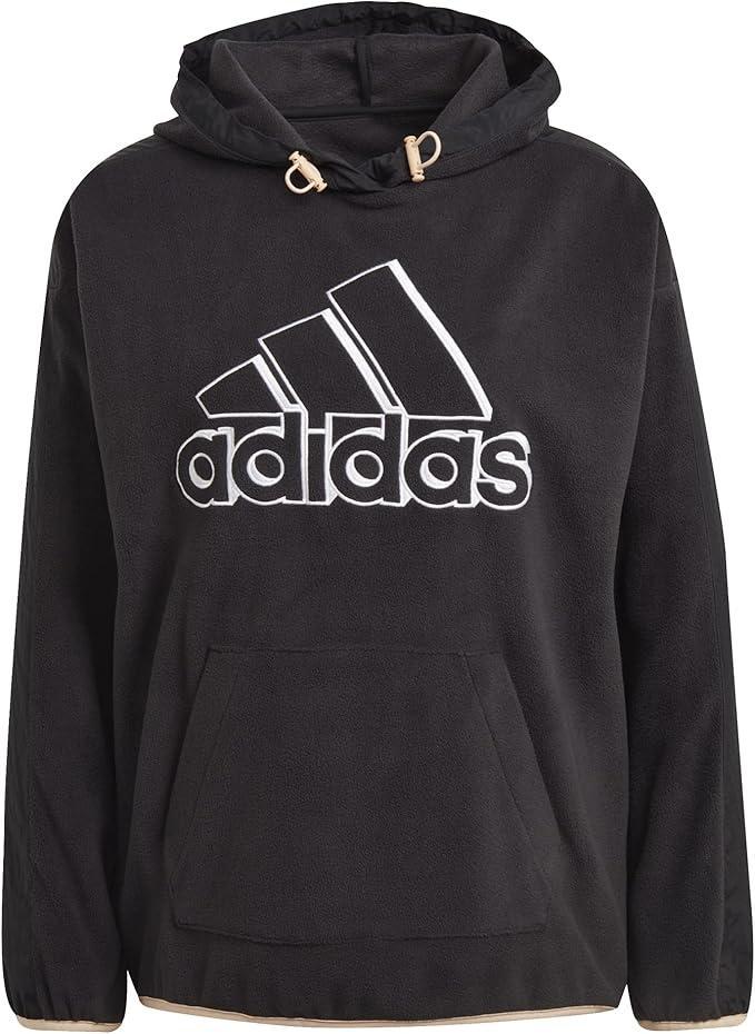 Felpa in pile Adidas da donna nero