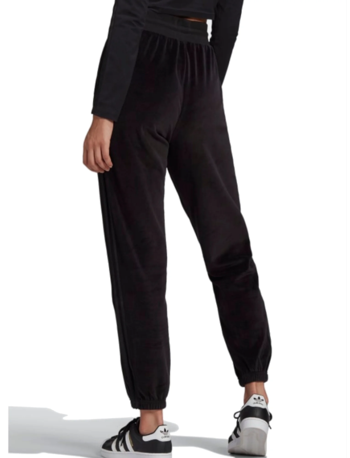 Pantalone in ciniglia da donna Adidas nero