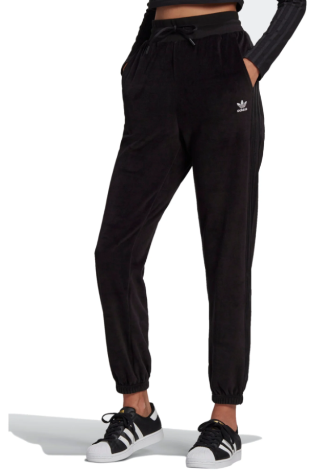 Pantalone in ciniglia da donna Adidas nero