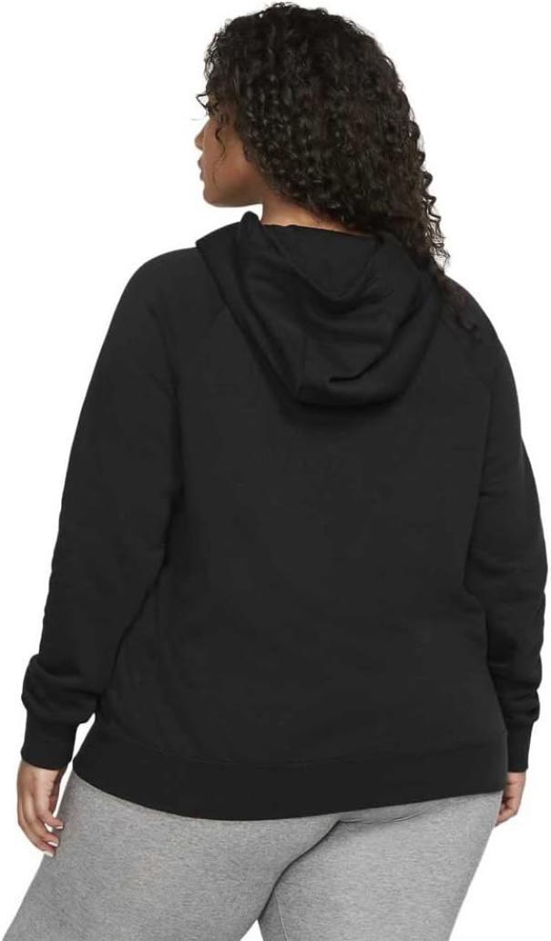 Felpa con cappuccio donna oversize Nike nero