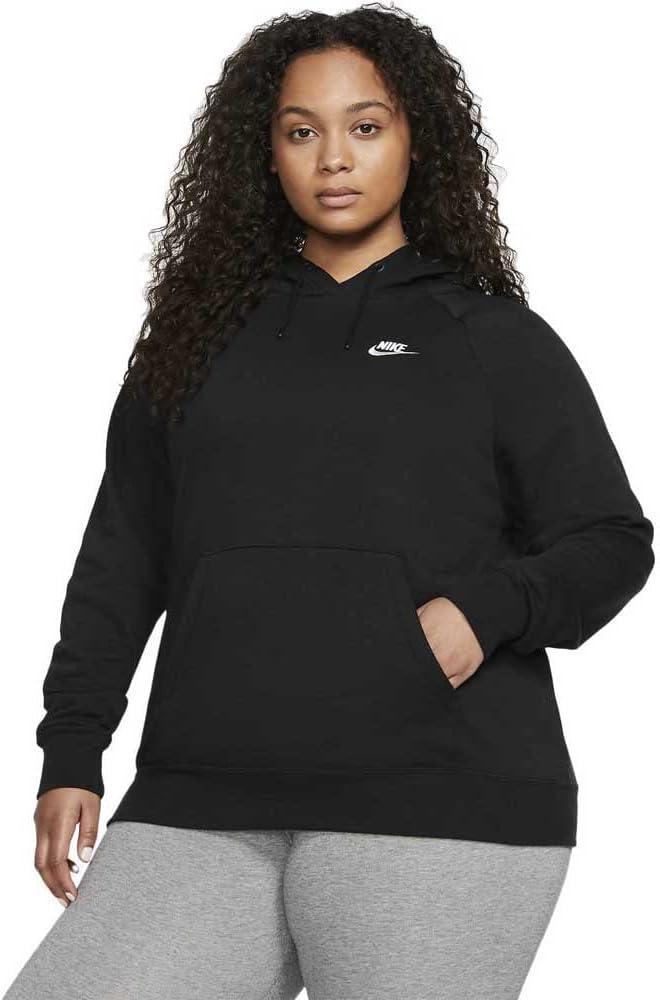 Felpa con cappuccio donna oversize Nike nero