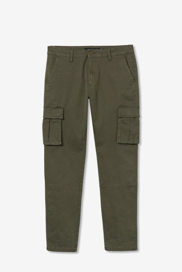 Pantalone cargo uomo verde Verde 