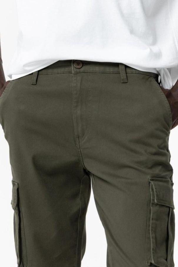 Pantalone cargo uomo verde Verde 