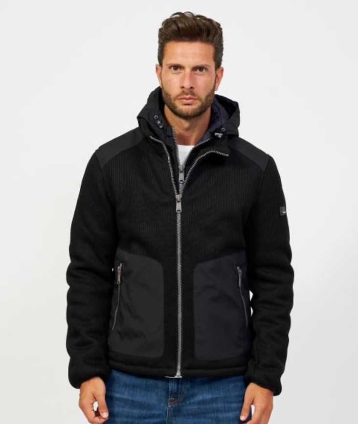 Giubbotto corto in softshell uomo Yes Zee nero