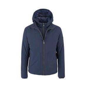 Giubbotto con cappuccio in softshell uomo  blu