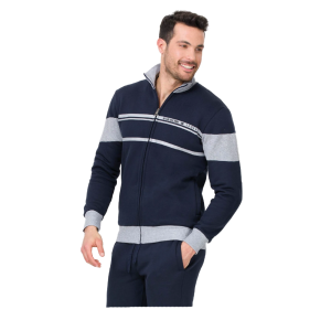 Tuta homewear felpata da uomo  blu