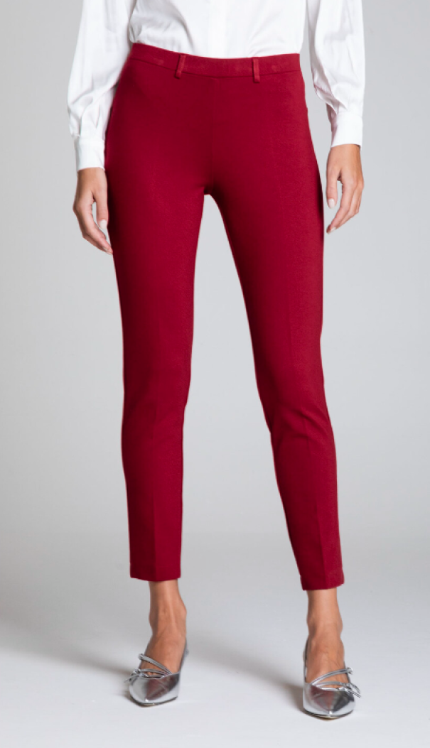 edas pantalone dritto capri bordeaux - foto 1