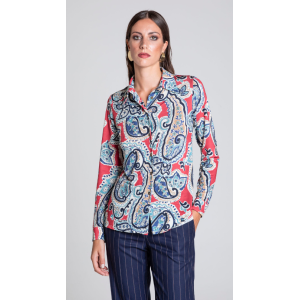 Camicia jersey stampato multicolor