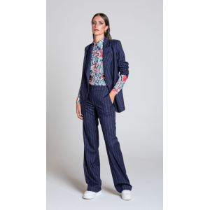 Tailleur donna gessato blu blu