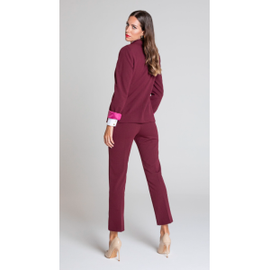 Completo donna pantalone scuba bordeaux