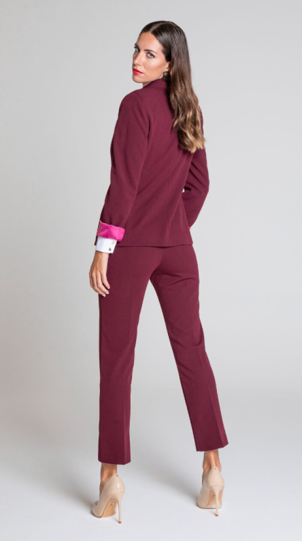 edas completo donna pantalone scuba bordeaux - foto 1