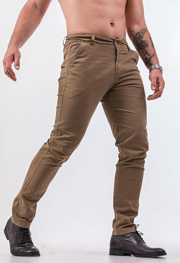 j.sette chinos microfantasia elast slim  ocra - foto 3