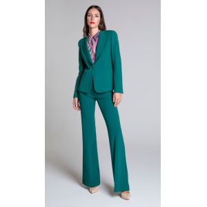 Tailleur donna pantalone zampa verde