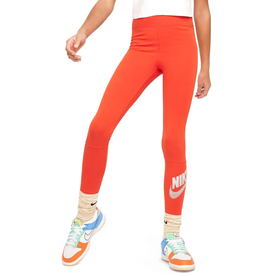 Leggings sportivi ragazza Nike arancio